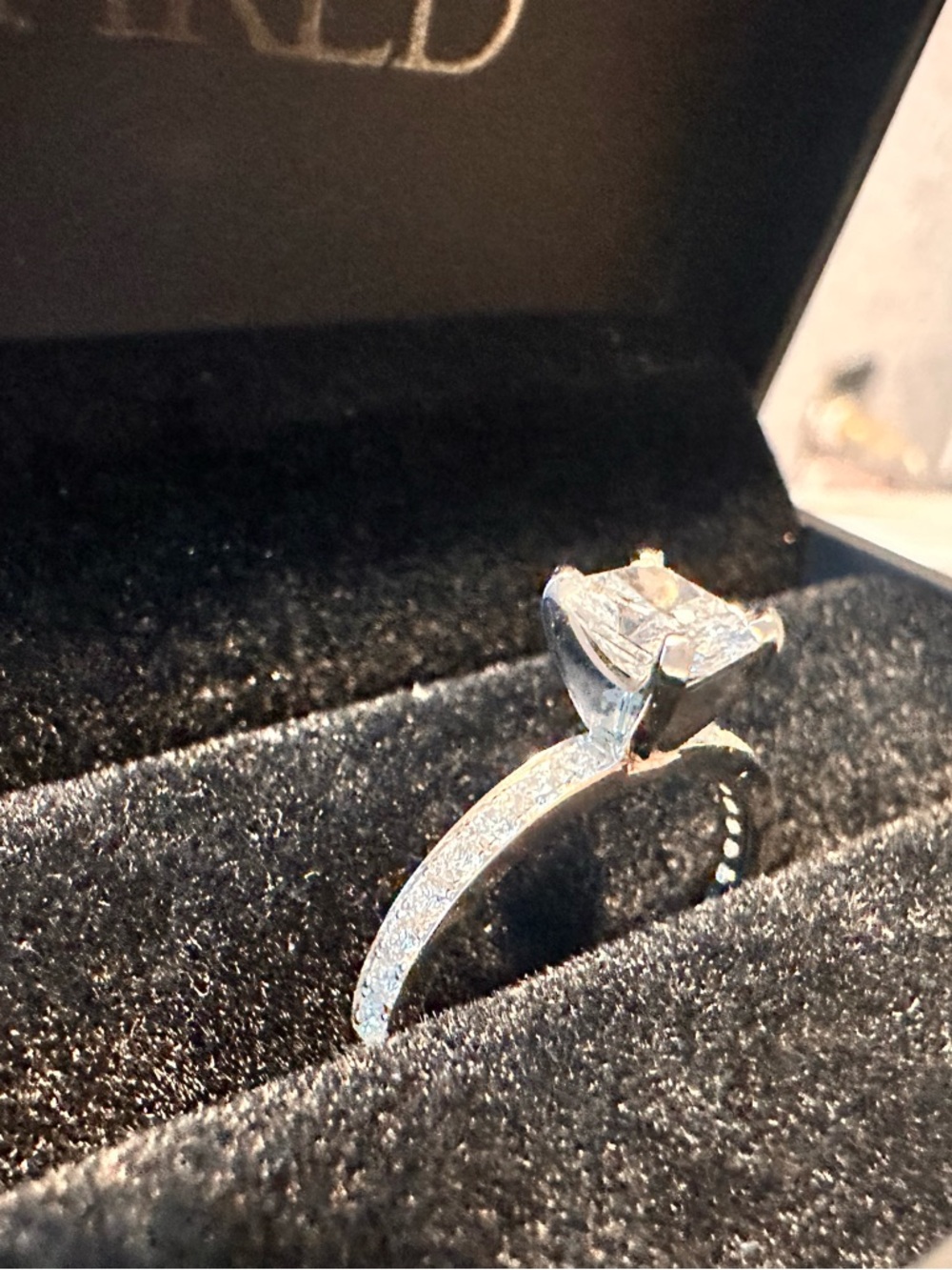 Solitaire Pavé Engagement Ring in White
